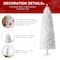 7.5ft. Unlit White Pencil Tinsel Artificial Christmas Tree